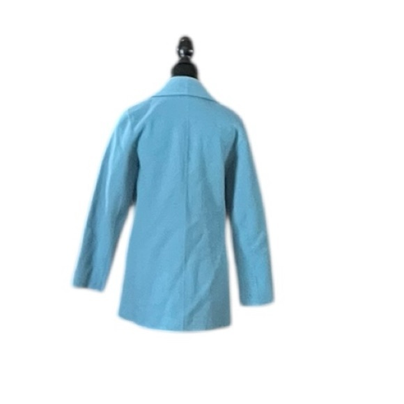 Talbots dusty light blue wool blend one button blazer work very good cond 6 - Picture 3 of 6